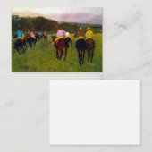 Edgar Degas Race Paarden in Longchamp Informatiekaartje (Voorkant / Achterkant)