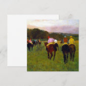 Edgar Degas Race Paarden in Longchamp Kaart (Voorkant / Achterkant)