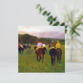 Edgar Degas Race Paarden in Longchamp Kaart (Staand voorkant)