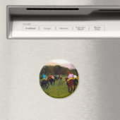 Edgar Degas Race Paarden in Longchamp Magneet (Insitu (Vaatwasser))