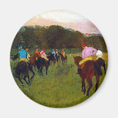 Edgar Degas Race Paarden in Longchamp Magneet (Voorkant)