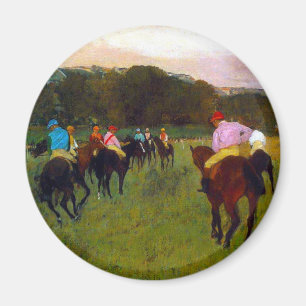Edgar Degas Race Paarden in Longchamp Magneet