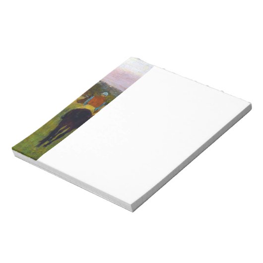 Edgar Degas Race Paarden in Longchamp Notitieblok (Linkerzijde)