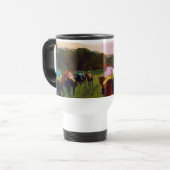 Edgar Degas Race Paarden in Longchamp Reisbeker (Voorkant links)