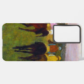 Edgar Degas Race Paarden in Longchamp Samsung Galaxy Hoesje (Linkerkant)