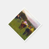 Edgar Degas Race Paarden in Longchamp Servet (Hoek)