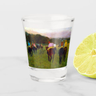 Edgar Degas Race Paarden in Longchamp Shot Glas