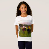 Edgar Degas Race Paarden in Longchamp T-shirt (Voorkant volledig)