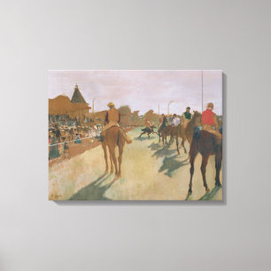 Edgar Degas   Race-paarden voor de kust Canvas Afdruk