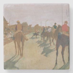Edgar Degas   Race-paarden voor de kust Stenen Onderzetter