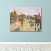 Edgar Degas | Race-paarden voor de kust van de dee Canvas Afdruk (Insitu (Houten vloer))