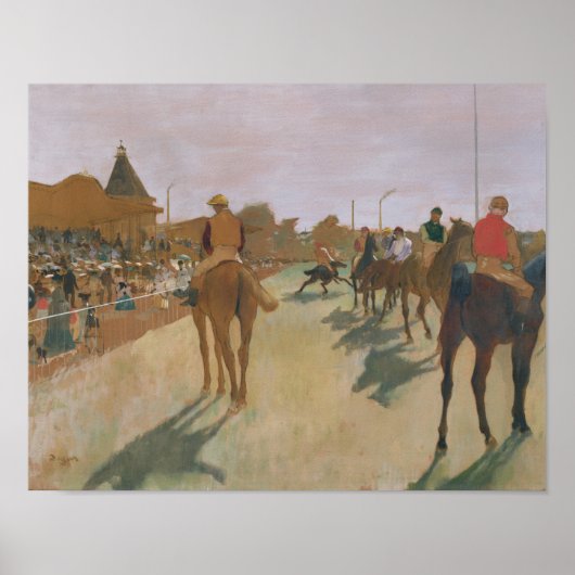 Edgar Degas | Race-paarden voor de kust van de dee Poster (Voorkant)