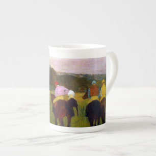 Edgar Degas Renpaarden bij Longchamp Porselein Kop
