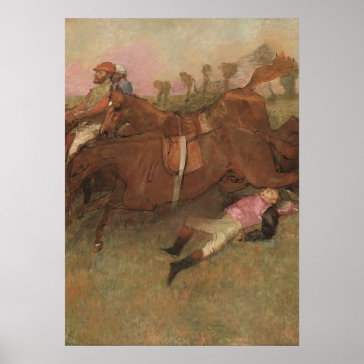 Edgar Degas | Scène uit de Steeplechase Poster (Voorkant)
