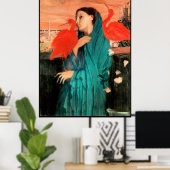 Edgar Degas schilderij, Young Woman with Ibis Poster (Thuiskantoor)