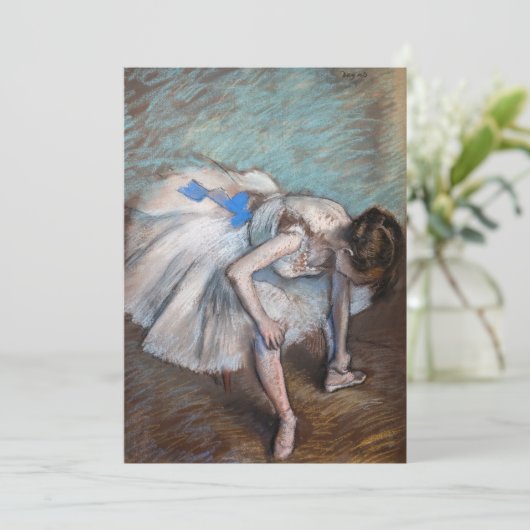 Edgar Degas - Seated Dancer Kaart (Staand voorkant)
