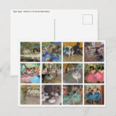 Edgar Degas - Selectie van meesterwerken van danse Briefkaart (Voorkant / Achterkant)