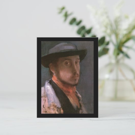 Edgar Degas Self Portrait Briefkaart (Staand voorkant)