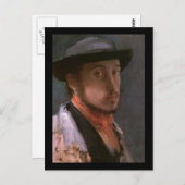 Edgar Degas Self Portrait Briefkaart (Voorkant / Achterkant)
