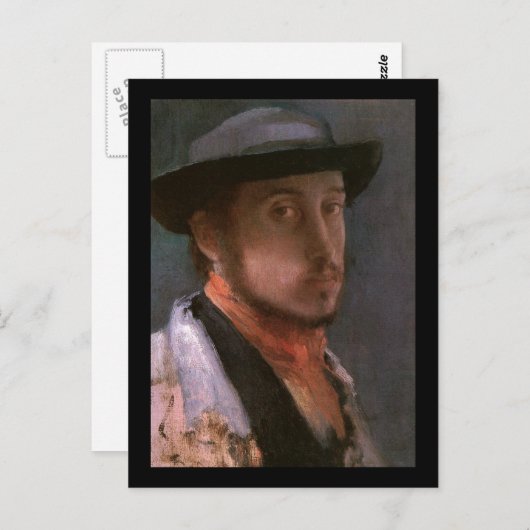 Edgar Degas Self Portrait Briefkaart (Voorkant / Achterkant)