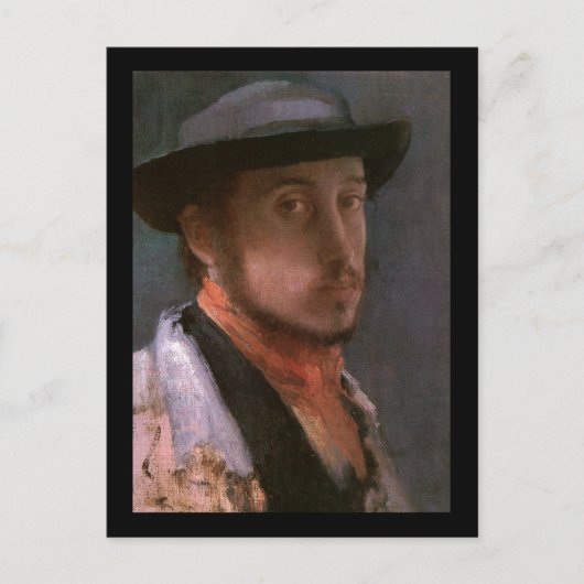 Edgar Degas Self Portrait Briefkaart (Voorkant)