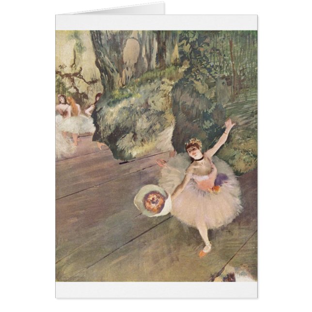 Edgar Degas Star of Ballet w/ Flowers 1878 pastel (Voorkant)