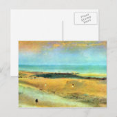 Edgar Degas - strand bij laag getij Briefkaart (Voorkant / Achterkant)