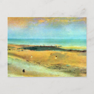 Edgar Degas - strand bij laag getij Briefkaart
