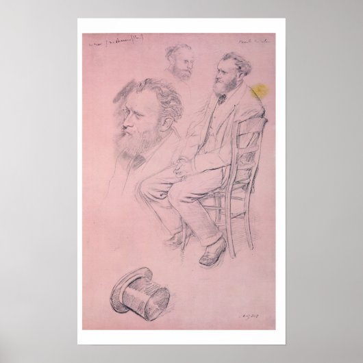Edgar Degas | Studie naar portret van Edouard Mane Poster (Voorkant)