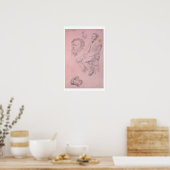 Edgar Degas | Studie naar portret van Edouard Mane Poster (Keuken)
