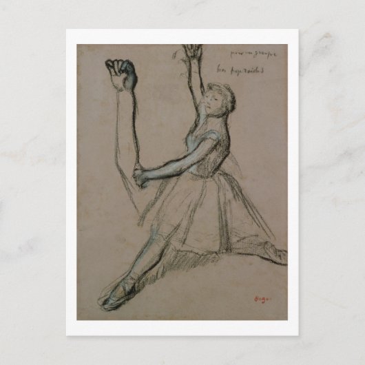 Edgar Degas | Studie van een danseres Briefkaart (Voorkant)