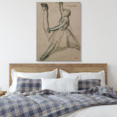 Edgar Degas | Studie van een danseres Canvas Afdruk (Insitu (Slaapkamer))