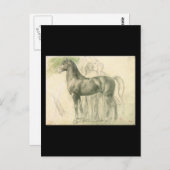 Edgar Degas Studie van een paard met cijfers Briefkaart (Voorkant / Achterkant)