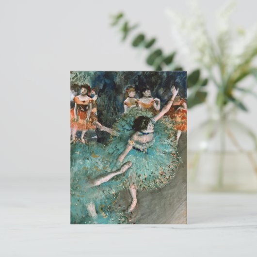 Edgar Degas - Swaying Dancer. Dancer in het groen Briefkaart (Staand voorkant)