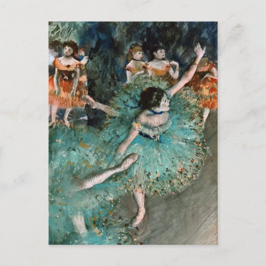 Edgar Degas - Swaying Dancer. Dancer in het groen Briefkaart (Voorkant)