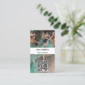 Edgar Degas - Swaying Dancer - QR-code Visitekaartje (Staand voorkant)