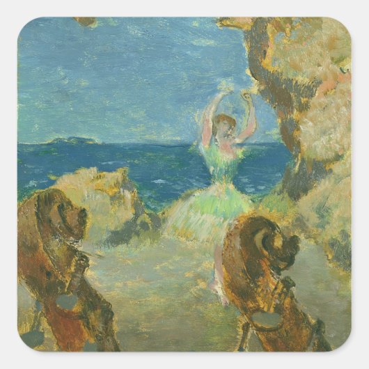 Edgar Degas | The Ballet Dancer, 1891 Vierkante Sticker (Voorkant)
