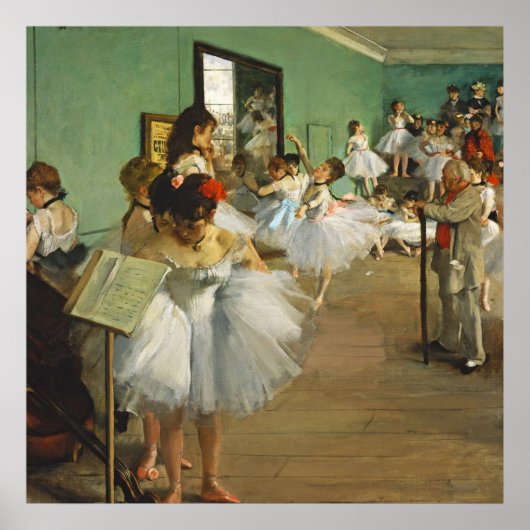 Edgar Degas the Dance Class Ballerina Painting Poster (Voorkant)