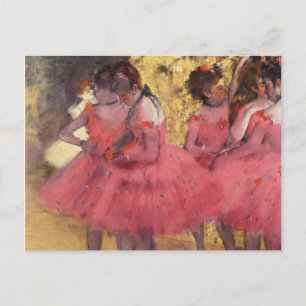 Edgar Degas The Pink Dancers Postcard Briefkaart