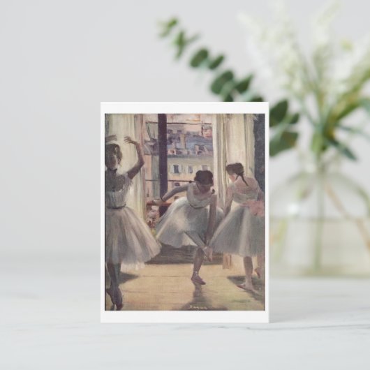 Edgar Degas - Three Dancers in Practice Room 1873 Briefkaart (Staand voorkant)