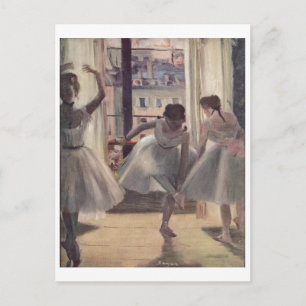 Edgar Degas - Three Dancers in Practice Room 1873 Briefkaart