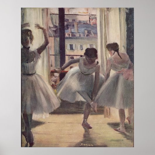 Edgar Degas - Three Dancers in Practice Room 1873 Poster (Voorkant)