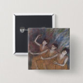 Edgar Degas | Trois Danseuses Vierkante Button 5,1 Cm (Voorkant /achterkant)