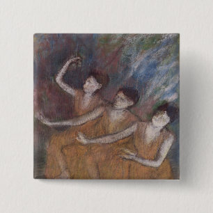 Edgar Degas Trois Danseuses Vierkante Button 5,1 Cm