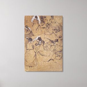 Edgar Degas   Twaalf studies bij vrouwen in kostuu Canvas Afdruk