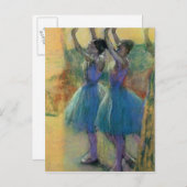 Edgar Degas | Twee blauwe dansers Briefkaart (Voorkant / Achterkant)