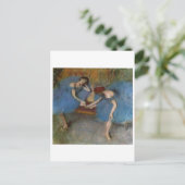 Edgar Degas - Twee danseres Blue Tutu Redhead Danc Briefkaart (Staand voorkant)