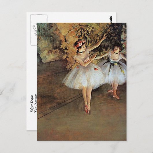 Edgar Degas - Twee dansers Briefkaart (Voorkant / Achterkant)