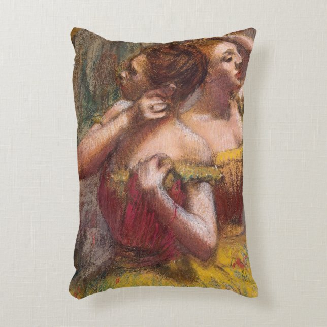 Edgar Degas | Twee dansers Decoratief Kussen (Voorkant(Verticaal))
