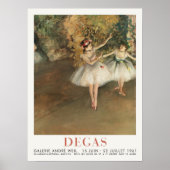 Edgar Degas Twee dansers op podium Art Ballet Prin Poster (Voorkant)